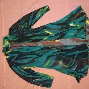 Creations Green and Black Women's Sheer Cover